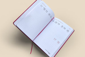 Kalendarz książkowy Mindnotes® w okładce twardej soft touch