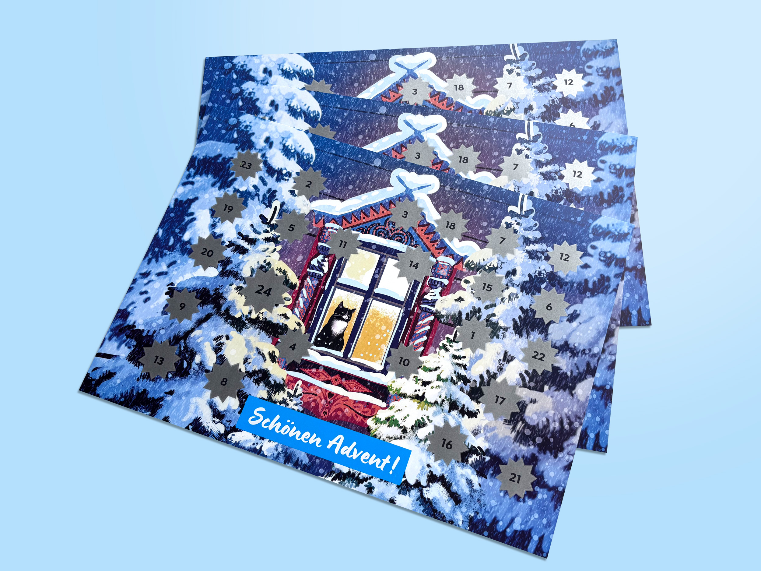 Kalendarz adwentowy w formie zdrapki