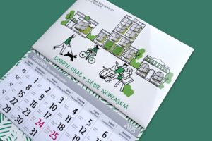 Kalendarz trójdzielny z efektem 3D