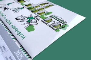 Kalendarz trójdzielny z efektem 3D